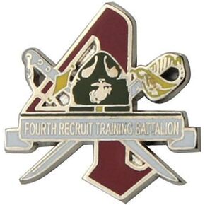 Fourth 4th Recruit Training Battalion Logo Lapel Pin - 1 Inch