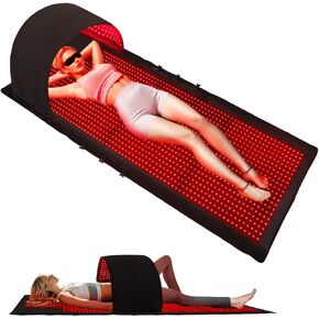2025 Upgraded 4 Modes Compact Chamber of Red Light Therapy for Full Body Pain Relief,1655Dual-Wave(660nm&850nm) LEDs,Multi-Mode Customization,Premium Leather(Black) 74"x33"+49.6"x15.7"