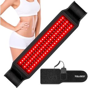 TOLOCO Red Light Therapy Belt for Body, Upgraded 3 in 1 Led Beads, 660nm Red Light &850nm with Timer Remote Control, Infrared Light Therapy Wrap for Waist Muscle Pain Relief