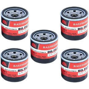 5-PACK BAIZHIHUA LF-3661 Premium Oil Filter Replace 49065-7007, 49065-0721 Compatible With Kawasaki 22-24 HP Engine FR600V FR691V FR651V FR730V FS730V FS651V FS600V FR541V FX600V FX730V FS481V 4 Cycle