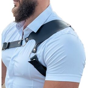 Men's Leather Harness - Durable and Breathable Adjustable Harness for Various Occasions-Sexy Punk Chest Belt
