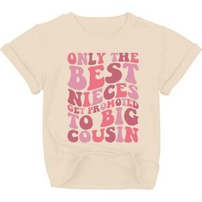 Big Cousin Shirt Toddler Girls Funny Letter Print T-Sert
