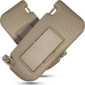 Sun Visor with Mirror Fit for Kia Sportage 2.0L & 2.7L 2005-2010 applies 85201 1F210LX ، 85201-1F201LX ، 85201-1F201-LX (Beige يسار (مع الضوء))