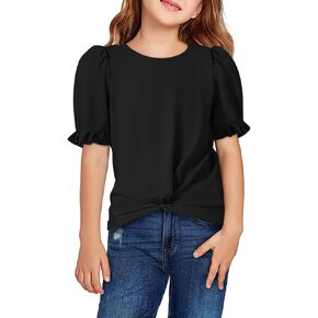 Yousify Girls Firms Summer Cute Short Short Tops Basic Twist Form
