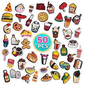 50 PCS Shoe Charms Set – Removable Waterproof PVC Shoe Decoration Charms for DIY Projects, Bracelets, Wristbands & Bags – Unique Fun Gift Idea for Creative Users