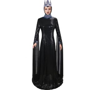 PAINEOMN Evil Queen Costume Women Princess Snow Stepmother Cosplay Outfits Adult Halloween Queen Costume Gown Dress