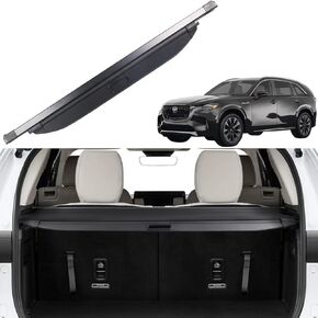 Cargo Cover for CX90 2024 2025 for Mazda CX-70 Accessories Rear Trunk Cover Rear Trunk Security Cover Shielding Shade, Black