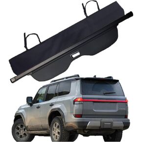 kaungka Cargo Cover Compatible for 2024 Lexus GX550 Toyota Land Cruiser Lexus Gx550h 2024 Land Cruiser Cargo Cover Retractable Black Trunk Shielding Shade