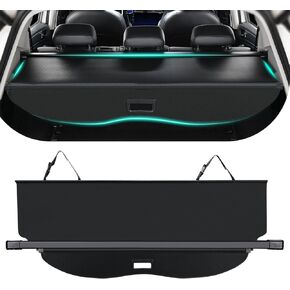 Tecoom Retractable Cargo Cover fit for Highlander 2014-2019 Rear Black Trunk Cover fit for Toyota Highlander 2014 2015 2016 2017 2018 2019 Luggage Privacy Screen Car Accessories Security Shade