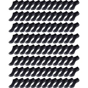100 Pcs Ankle Low Cut Socks in Bulk for Homeless Unisex Socks for Homeless Also Ideal for Charity Event(Black)