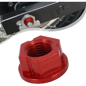 Rear Fork Axle Nut for Hawk 250,Dirt Bike Rear Wheel Axle Nuts Screws for Hawk 250cc - Red