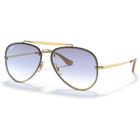 Ray-Ban RB3584N Blaze Aviator Sunglasses, Gold/Clear Gradient Light Blue, 61 mm in Saudi Arabia