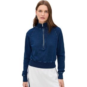 Good American Women's Jeanius Mock Zip Pullover