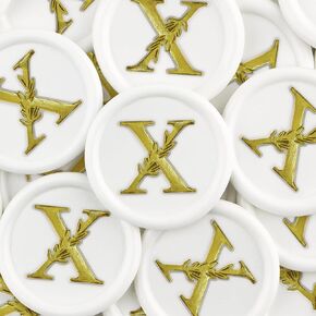 25Pcs Wax Seal Stickers Handmade Vintage Botanical Leaves Adhesive Letter Wax Stickers for Wedding Party Invitations, Envelope, Gift Wrap, Christmas(Initial G, Black) in Saudi Arabia