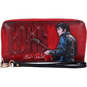 Nemesis Now Elvis 68 Performance Red Womens Purse, Polyurethane, 19cm