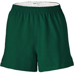 Soffe Women's Junior Authentic Cheer Short - Comfortable Cotton Blend, for Gym, Dance, Elastic Waistband, Soft Fabric Dark Green