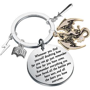 Lywjyb Birdgot Dragon Keychain Fantasy Book Gift Book Lover Gift Bookish Gift Dragon Book Gift