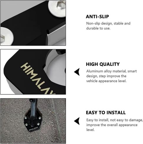 FOR HIMALAYAN450 Himalayan 450 2024 2025 Motorcycle Accessories Enlarge Kickstand Extension Plate Pad Pedals Kickstands Jiffy Stands (Black) in Saudi Arabia