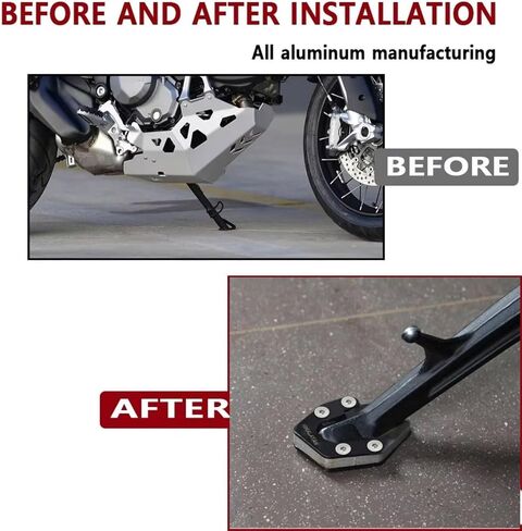FOR HIMALAYAN450 Himalayan 450 2024 2025 Motorcycle Accessories Enlarge Kickstand Extension Plate Pad Pedals Kickstands Jiffy Stands (Black) in Saudi Arabia