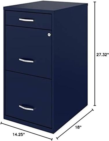 UrbanPro 18 inch 3 Drawer Metal File Cabinet with Pencil Drawer in Gray in Saudi Arabia