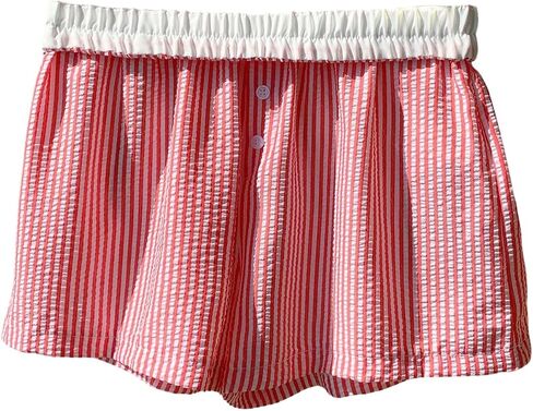 MakeMeChic Women's Striped Elastic Waist Shorts Button Front Summer Shorts in Kuwait