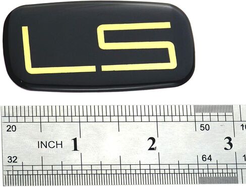 2pcs راتنجات الإيبوكسي LS شارة الشارة ملصق ملصق متوافق مع 99-07 Silverado Suburban (Chrome/Black) in Kuwait