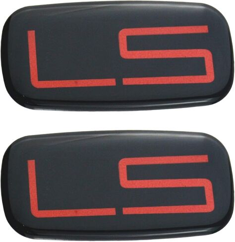2pcs راتنجات الإيبوكسي LS شارة الشارة ملصق ملصق متوافق مع 99-07 Silverado Suburban (Chrome/Black) in Kuwait