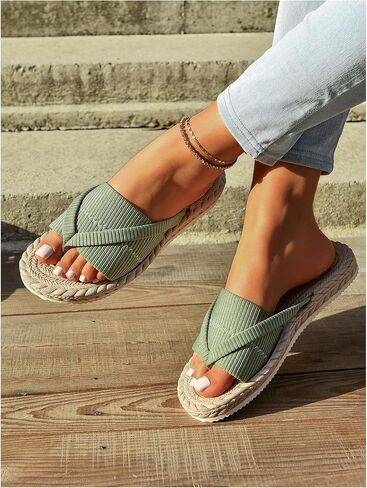 Gorglitter Women's Open Toe Thong Thong Sundals Summer Beach Flop Flops Trendy 2025 Slide Sandals in Saudi Arabia