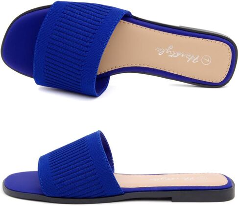 Hordyle Women's Contens Flat Sandals 2025-صندل الأزياء غير الرسمي مع رغوة الذاكرة ، وشرائح فرقة فردية ذات إصبع القدم في الصيف والسفر والراحة اليومية in Kuwait
