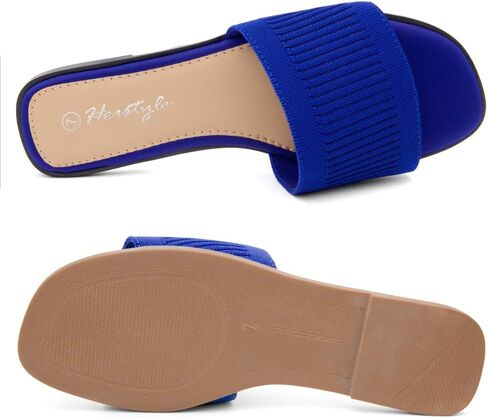 Hordyle Women's Contens Flat Sandals 2025-صندل الأزياء غير الرسمي مع رغوة الذاكرة ، وشرائح فرقة فردية ذات إصبع القدم في الصيف والسفر والراحة اليومية in Kuwait