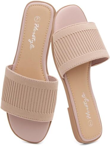 Hordyle Women's Contens Flat Sandals 2025-صندل الأزياء غير الرسمي مع رغوة الذاكرة ، وشرائح فرقة فردية ذات إصبع القدم في الصيف والسفر والراحة اليومية in Kuwait