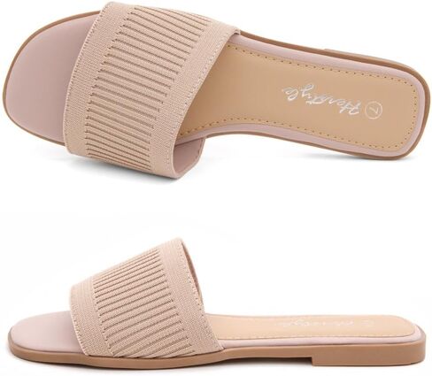 Hordyle Women's Contens Flat Sandals 2025-صندل الأزياء غير الرسمي مع رغوة الذاكرة ، وشرائح فرقة فردية ذات إصبع القدم في الصيف والسفر والراحة اليومية in Kuwait