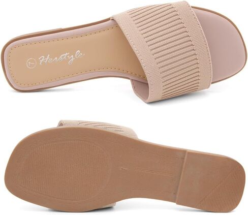Hordyle Women's Contens Flat Sandals 2025-صندل الأزياء غير الرسمي مع رغوة الذاكرة ، وشرائح فرقة فردية ذات إصبع القدم في الصيف والسفر والراحة اليومية in Kuwait