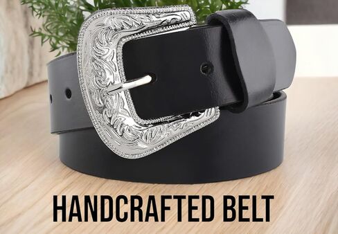F&L CLASSIC mens Western full grain Leather belt Strap w/Snaps for Interchangeable Buckles, USA, in Saudi Arabia