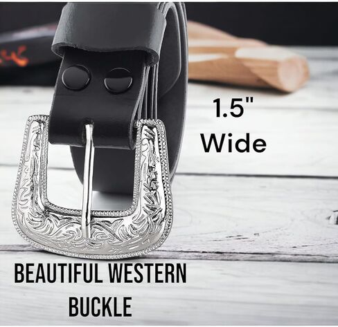 F&L CLASSIC mens Western full grain Leather belt Strap w/Snaps for Interchangeable Buckles, USA, in Saudi Arabia