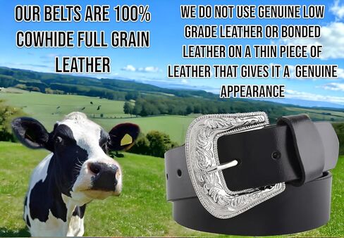 F&L CLASSIC mens Western full grain Leather belt Strap w/Snaps for Interchangeable Buckles, USA, in Saudi Arabia