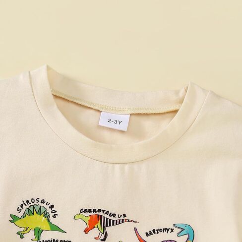 Little Girl/Boy Shirts Dinosaur Tee Shirt Top Summer Short Sleeve Clothes 2-7 Years in Saudi Arabia