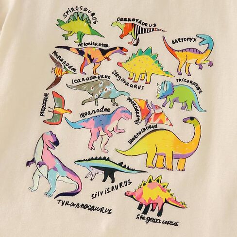 Little Girl/Boy Shirts Dinosaur Tee Shirt Top Summer Short Sleeve Clothes 2-7 Years in Saudi Arabia