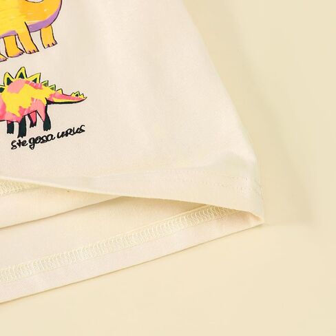 Little Girl/Boy Shirts Dinosaur Tee Shirt Top Summer Short Sleeve Clothes 2-7 Years in Saudi Arabia