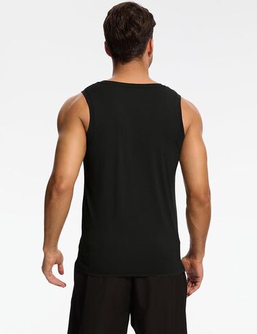 Bamboo Viscose Mens Tank Top, Casual Sleeveless Undershirt, Quick Dry Lightweight Muscle Shirts, Soft Men's Pajama Tops in Saudi Arabia