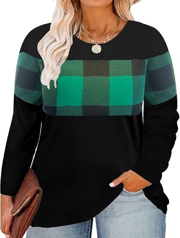 RITERA Plus Size Tops for Women Long Sleeve Casual Loose Shirts Oversized Tunic Shirt in Saudi Arabia