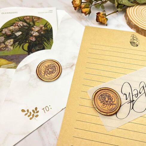 25Pcs Wax Seal Stickers Handmade Vintage Botanical Leaves Adhesive Letter Wax Stickers for Wedding Party Invitations, Envelope, Gift Wrap, Christmas(Initial K, White) in Saudi Arabia