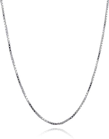 FashionJunkie4Life Extra Long Sterling Silver 1.2mm Box Chain Necklace - 26 "، 32" ، 34 "، 38" in Kuwait