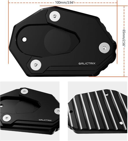 Compatible with SUZUKI GSX S750 S1000GT S1000/F V-STROM 800DE 1000DE VSTROM 1000/XT 1050XT GSX-8S Motorcycle Kickstand Pad Side Stand Extension (Black) in Saudi Arabia