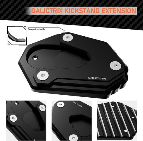 Compatible with SUZUKI GSX S750 S1000GT S1000/F V-STROM 800DE 1000DE VSTROM 1000/XT 1050XT GSX-8S Motorcycle Kickstand Pad Side Stand Extension (Black) in Saudi Arabia