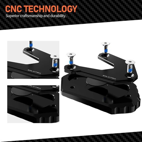 Compatible with SUZUKI GSX S750 S1000GT S1000/F V-STROM 800DE 1000DE VSTROM 1000/XT 1050XT GSX-8S Motorcycle Kickstand Pad Side Stand Extension (Black) in Saudi Arabia