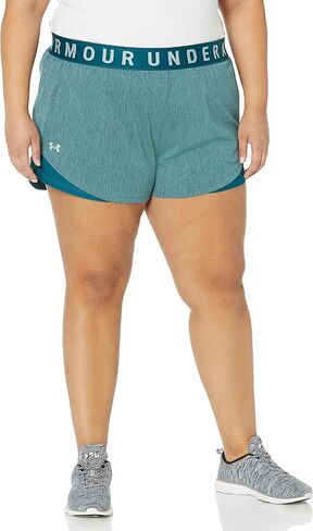 Under Armour Women's Standard Play Up Twist 3.0 Shorts, (414) Static Blue/White/White, Medium in Saudi Arabia