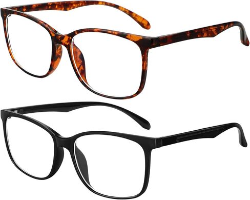 3 Pack Blue-Light-Blocking Glasses - Men/Women Computer Reading Gaming TV Phones Glasses Blue Light Blocker (Black) in Saudi Arabia