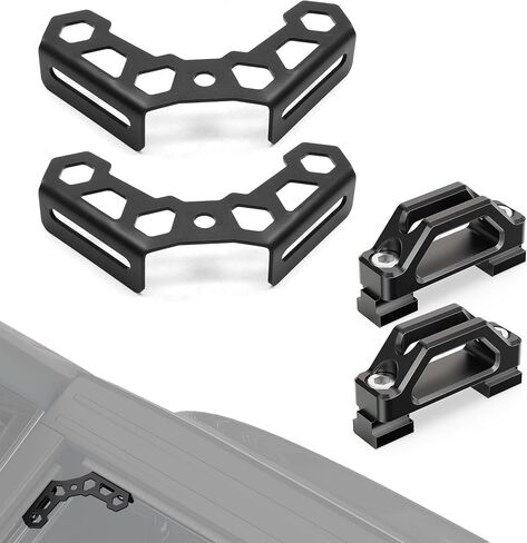 MZS Front Bed Gussets and Bed Rail Cleats, Truck Bed Tie Down Anchors Corner Brackets T Slot Nuts Compatible with Tacoma Deck Rail System, Replace PT278-35160, Black, Pack of 4 in Saudi Arabia