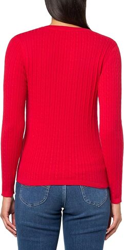 Tommy Hilfiger womens Cotton Vneck Cable Lightweight Sweater in Kuwait